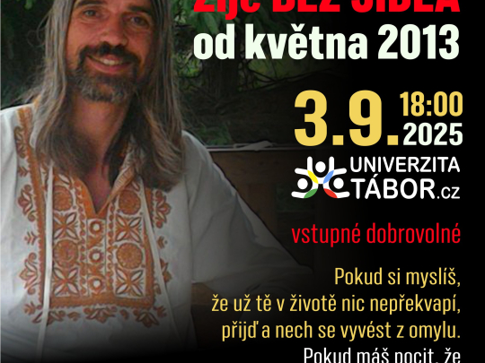Žije BEZ JÍDLA od roku 2013 Peter Starec – VĚDOMÝ PŮST – beseda